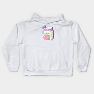 Peachy drink aesthetics design vaporwave Kids Hoodie